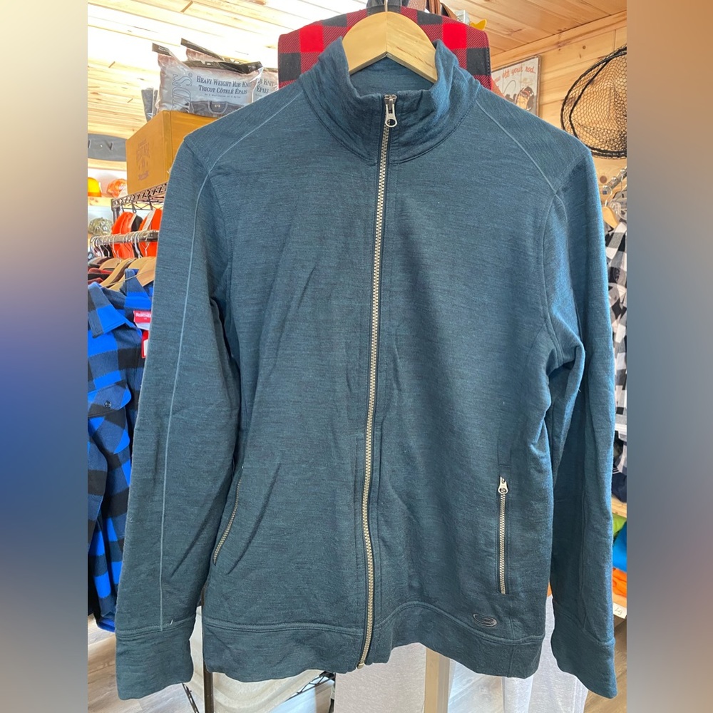 Icebreaker womens large merino realfleece zip up jacket/cardigan.
